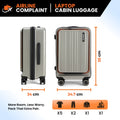 HRX Force Urban 2.0 trolley cabn luggage set: front and side views, gray shell, wheels