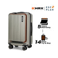 HRX Force Urban 2.0 trolley suitcase in gray with top handle and side wheels