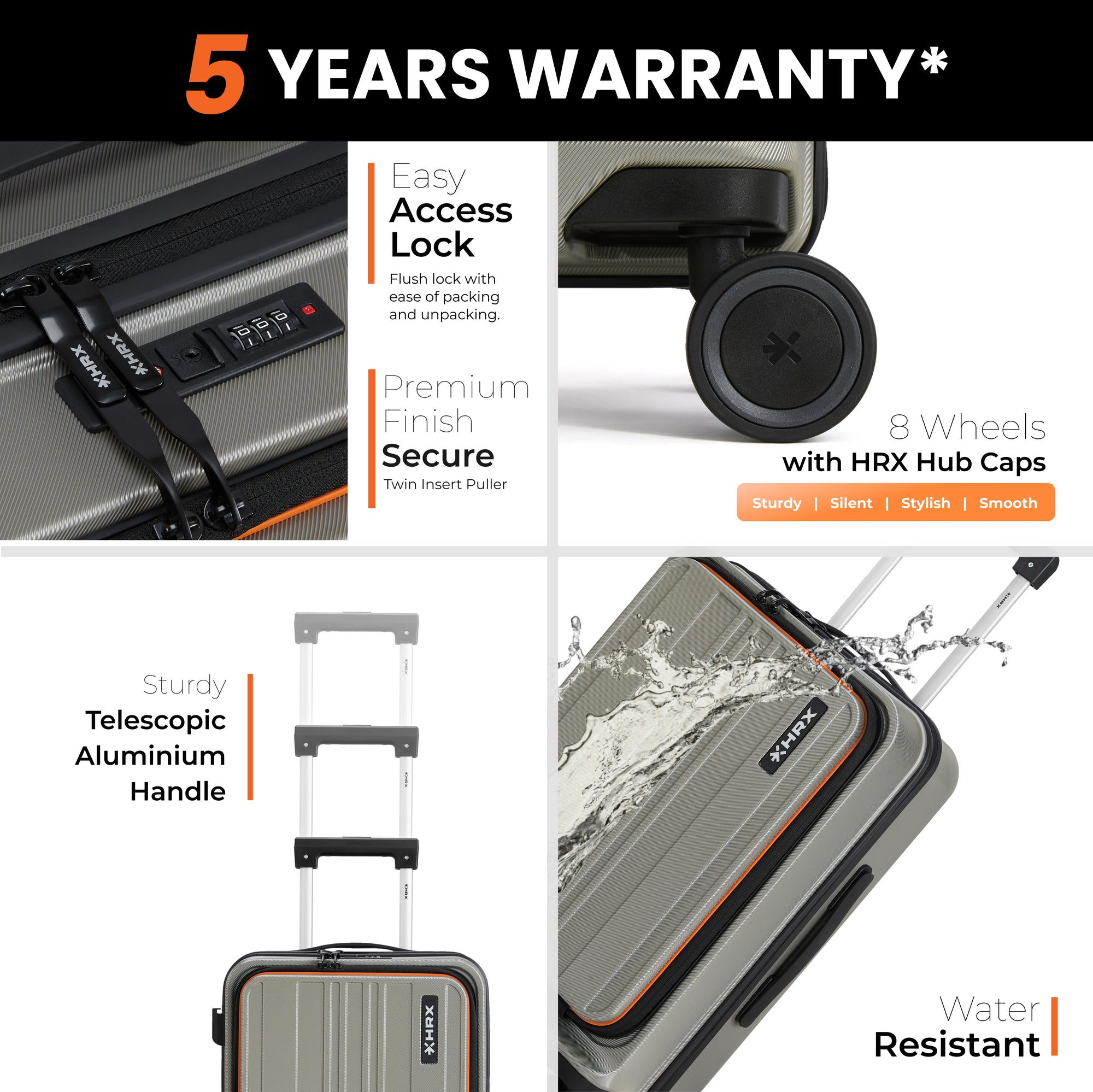 HRX Force Urban 2.0 Twill Trolley with Laptop Compartment