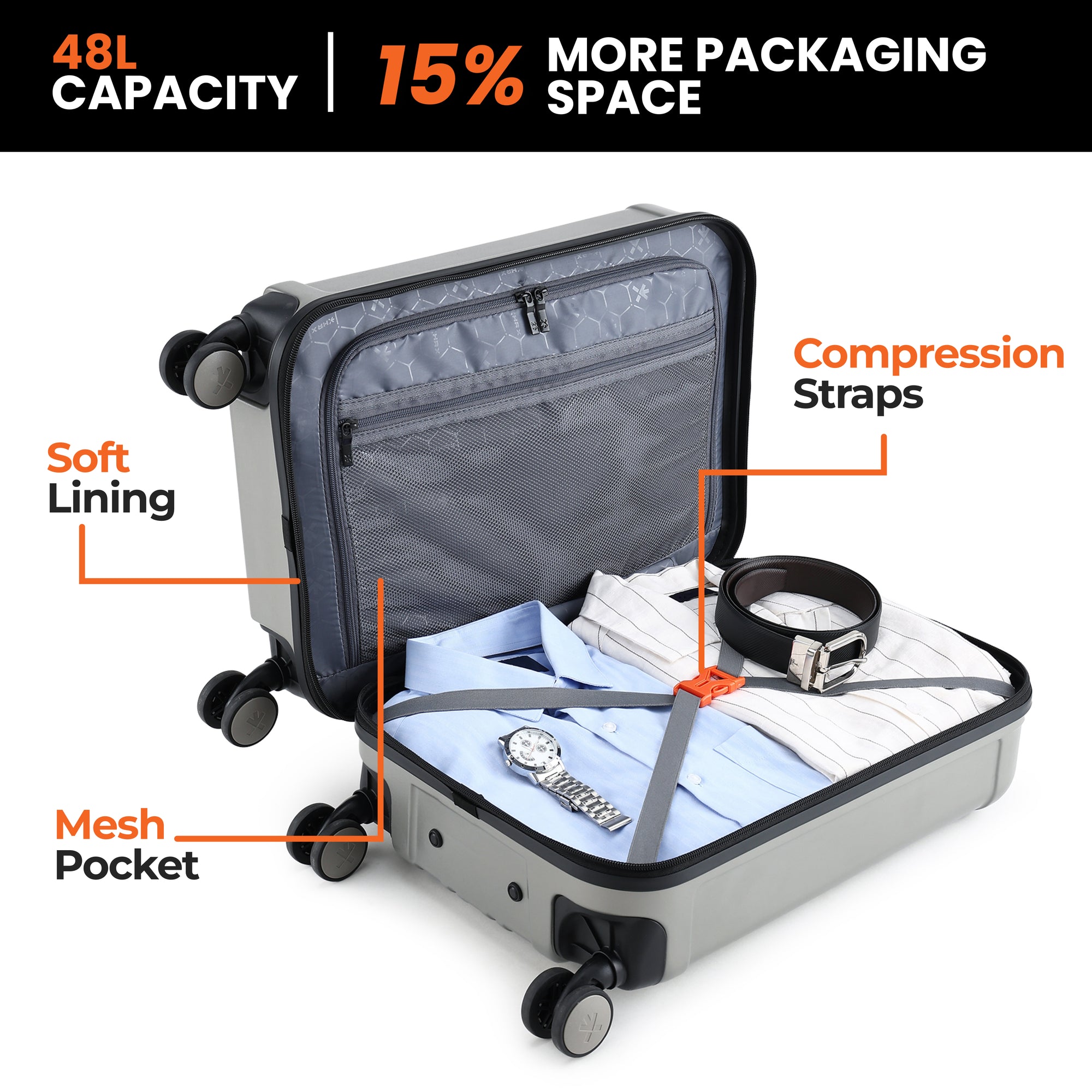 HRX Force Urban Trolley with Laptop Compartment