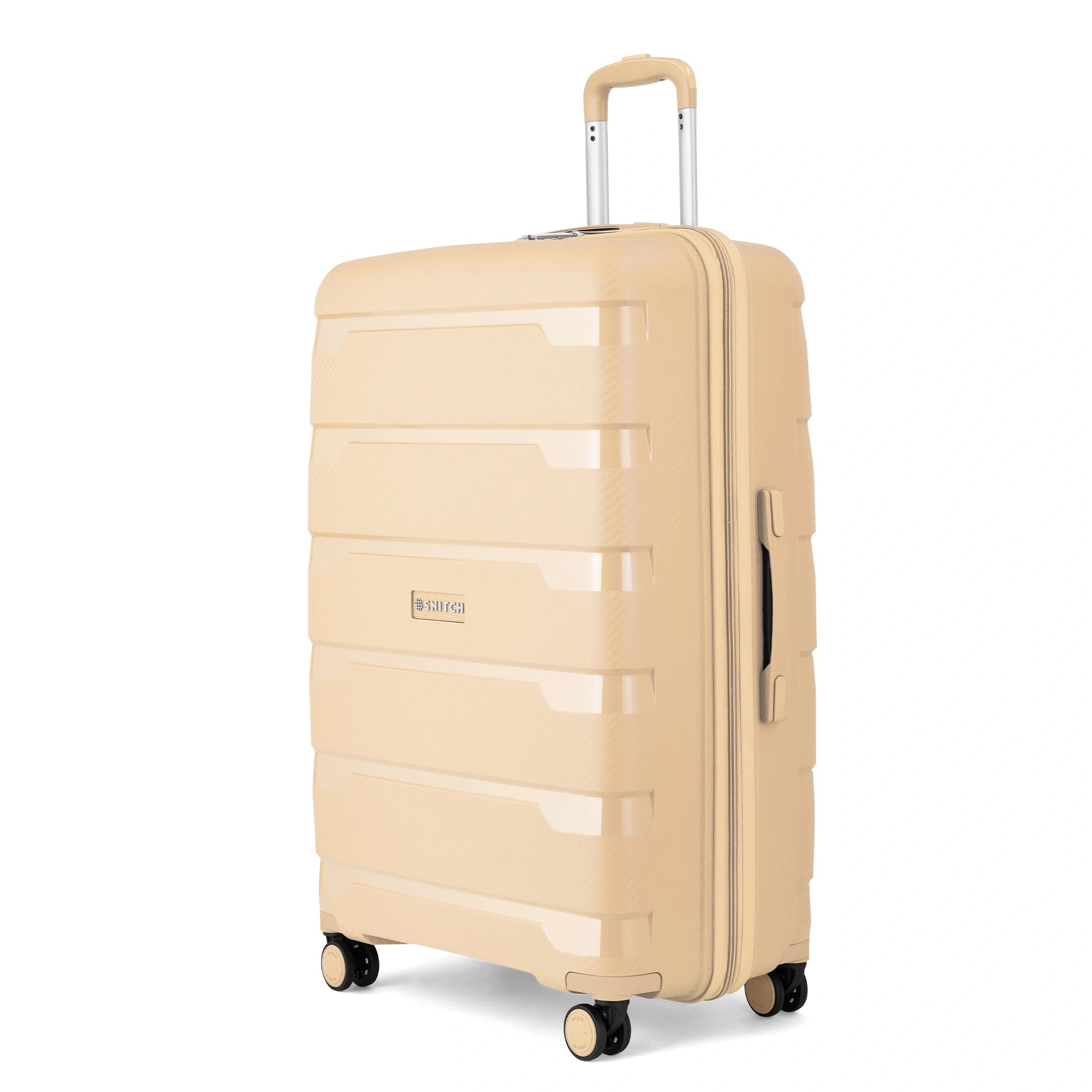 Snitch Layer Polypropylene Large Check-in Trolley (75–80 cm) - Beige