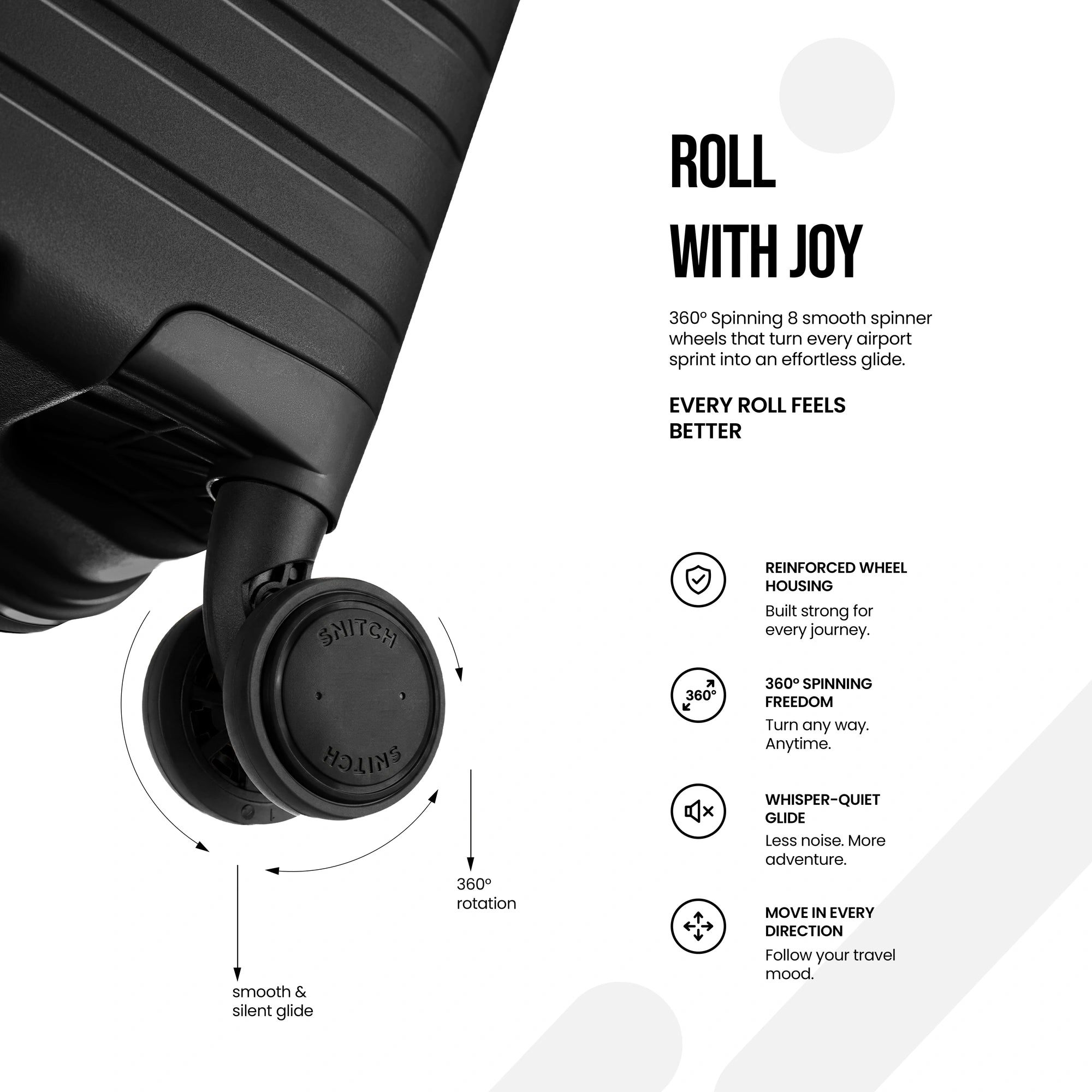 Snitch - Zoom - Set of 3 (56cm | 66cm | 76cm) - 8 Wheels - Polypropylene