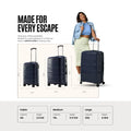 Polypropylene trolley set with three sizes and telescopic handles for carrying
