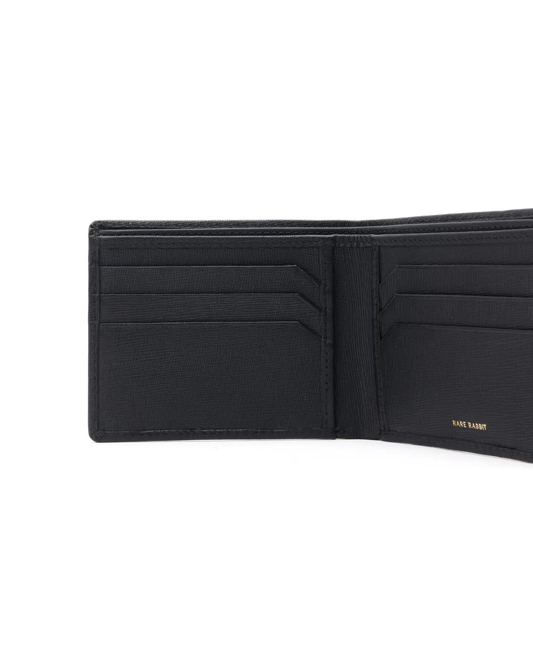 Rare Rabbit' Camp (Leather) Wallet-Bi-Fold (Cc)-Black
