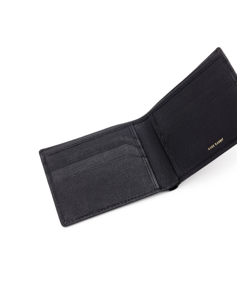 Rare Rabbit' Camp (Leather) Wallet-Bi-Fold (Cc)-Black