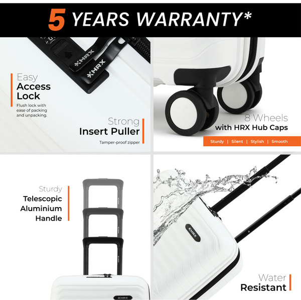 HRX by Hrithik Roshan Hard Body Set of 3 Luggage 8 Wheels - Kyoto