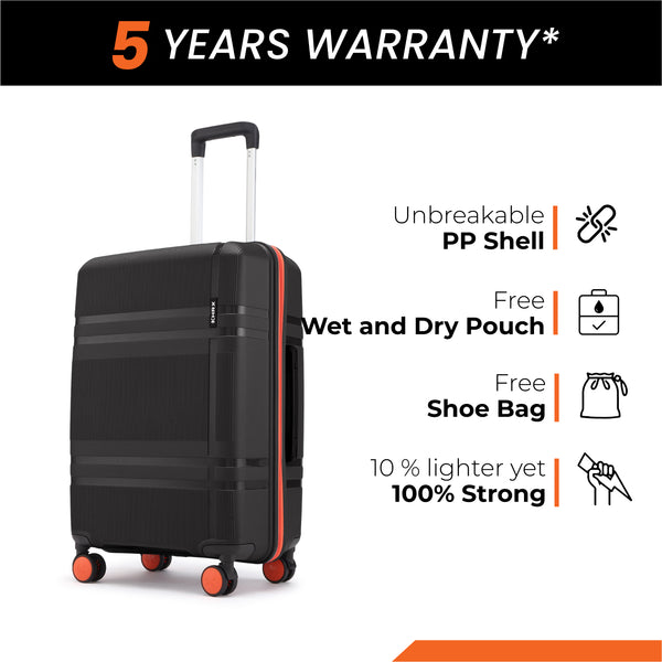 HRX by Hrithik Roshan Medium Check-in Suitcase (65 cm) 8 Wheels - Helium