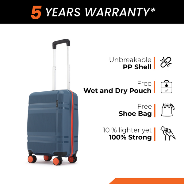 HRX Helium Small Cabin Suitcase (56 cm) 8 Wheels - by Hrithik Roshan