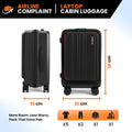 HRX Force Urban 2.0 trolley suitcase in dark color, front and side views with wheels
