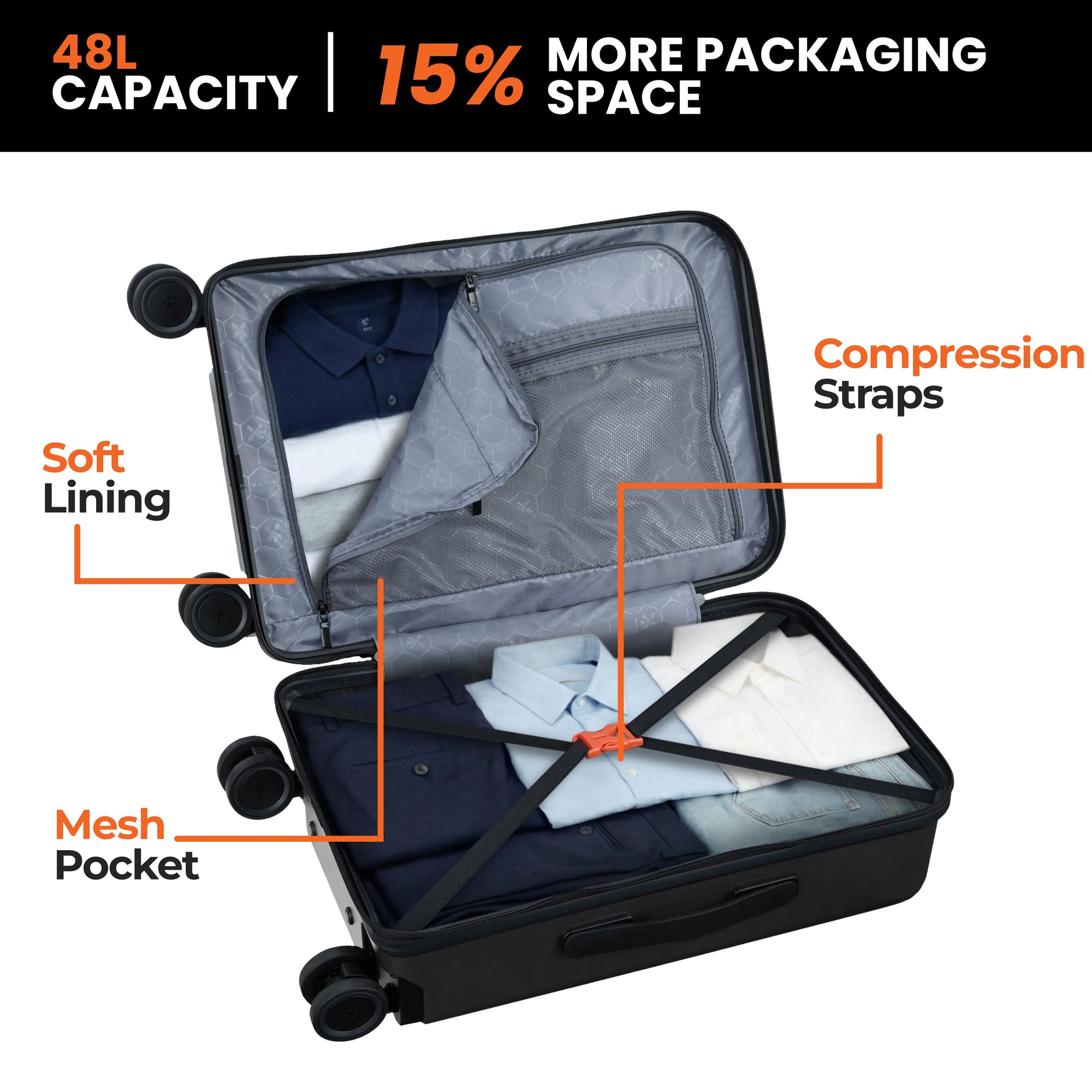 HRX Transit Trolley with Laptop Compartment