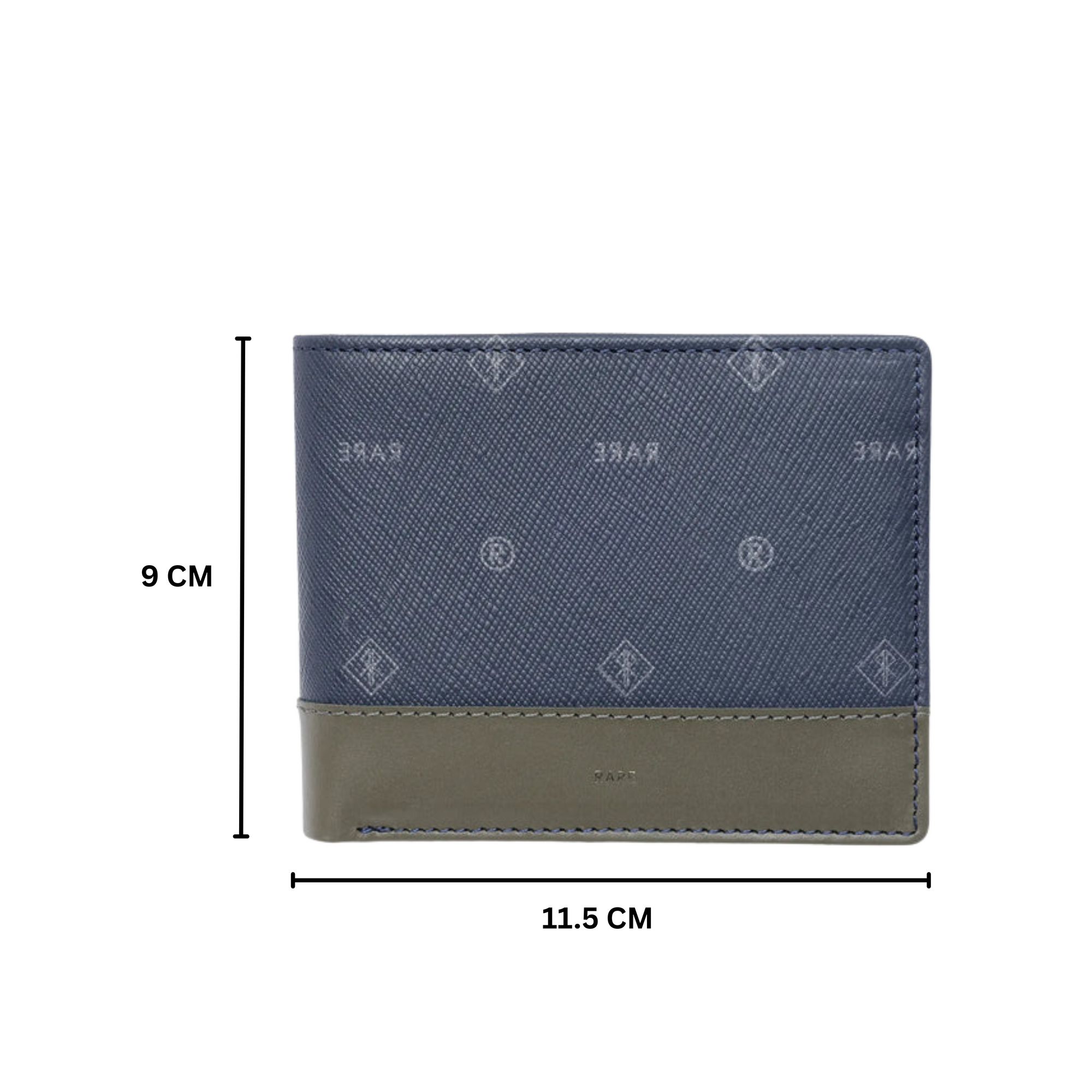 Rare Rabbit Brio (Leather) Wallet-Bi-Fold (Cc)-Navy/Olive