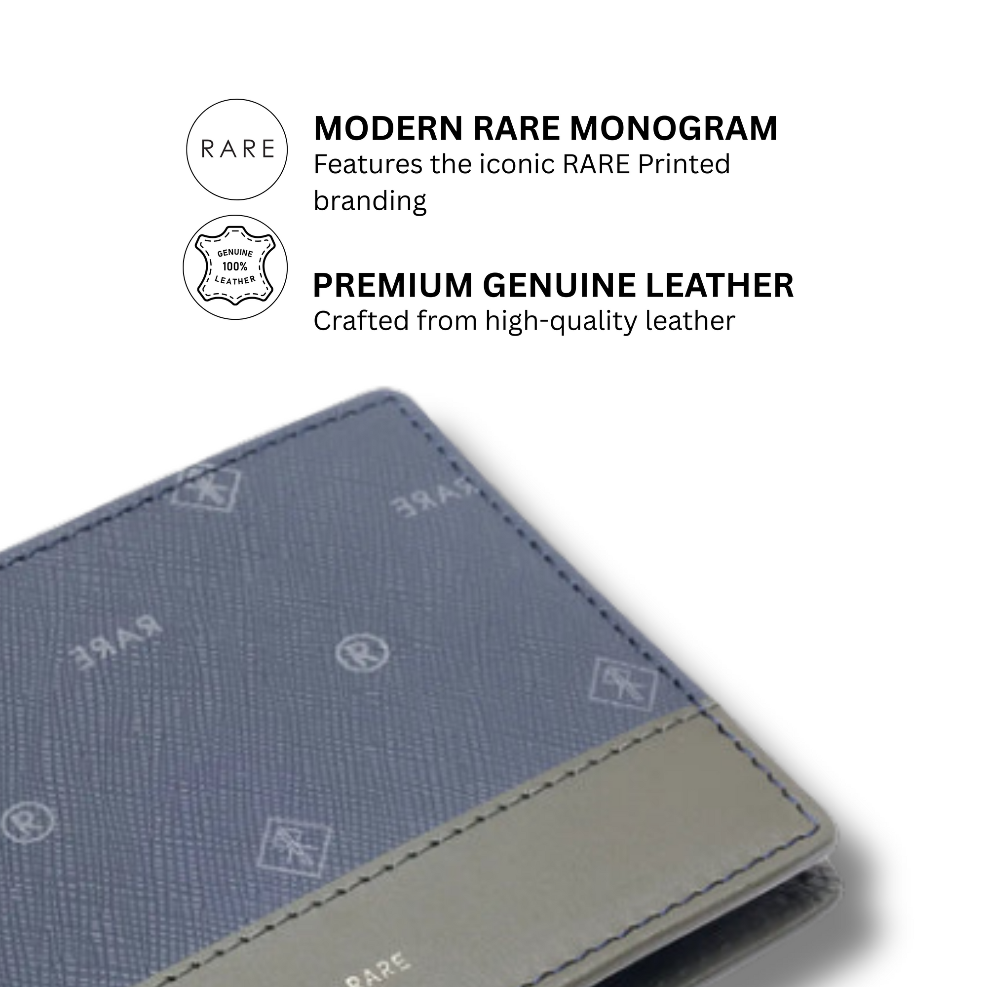 Rare Rabbit Brio (Leather) Wallet-Bi-Fold (Cc)-Navy/Olive