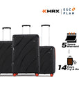 HRX by Hrithik Roshan Hard Body Set of 3 Luggage 8 Wheels - Madrid