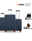 HRX by Hrithik Roshan Hard Body Set of 3 Luggage 8 Wheels - Zanzibar