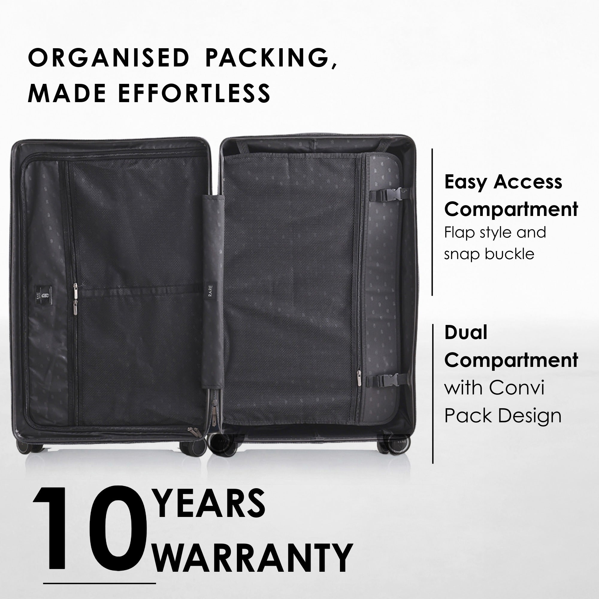 RARE RABBIT Tony Trolley – Hard Shell Polycarbonate Luggage