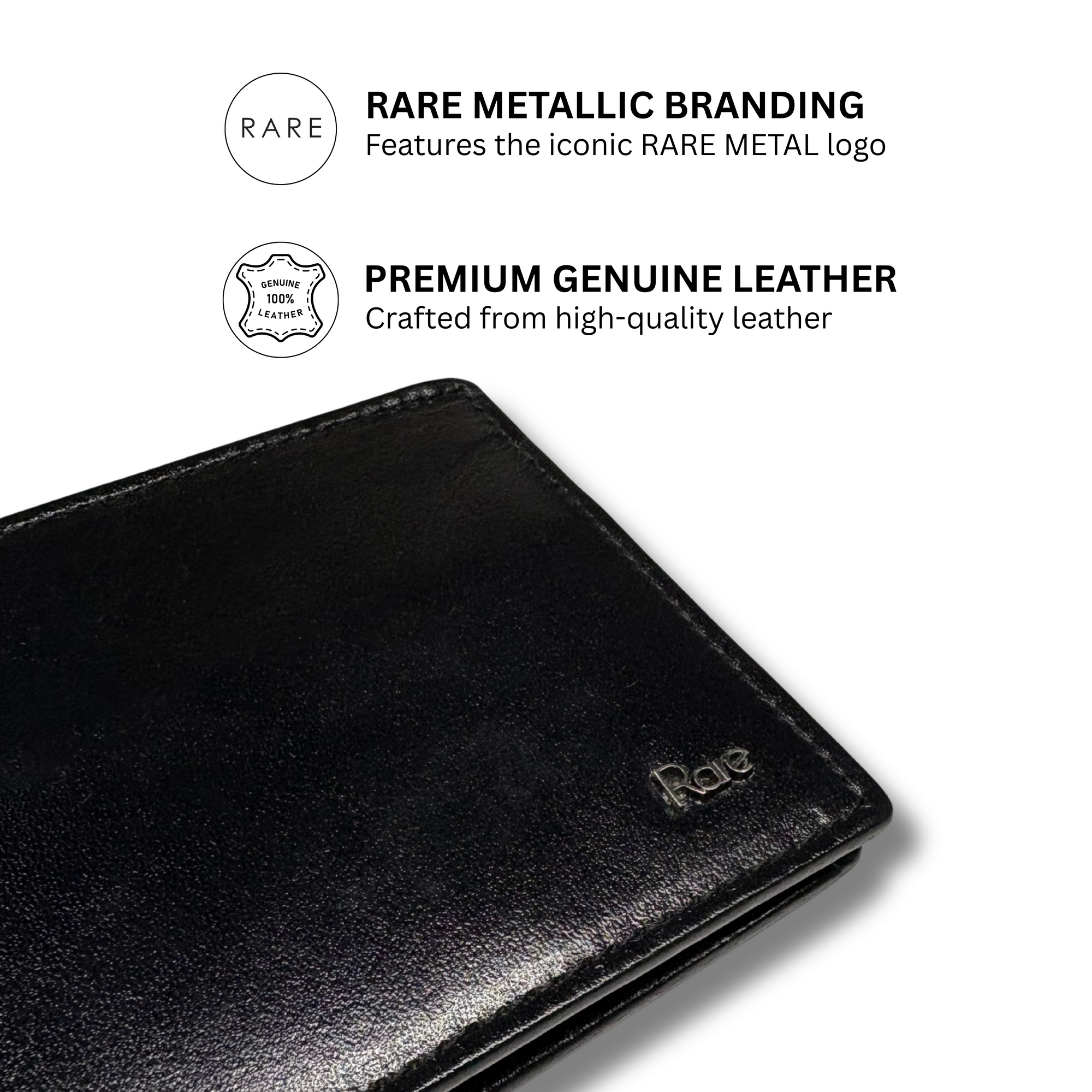 Rare rabbit' Corp 2 (Leather) Wallet-Bi-Fold (Cc)-Black