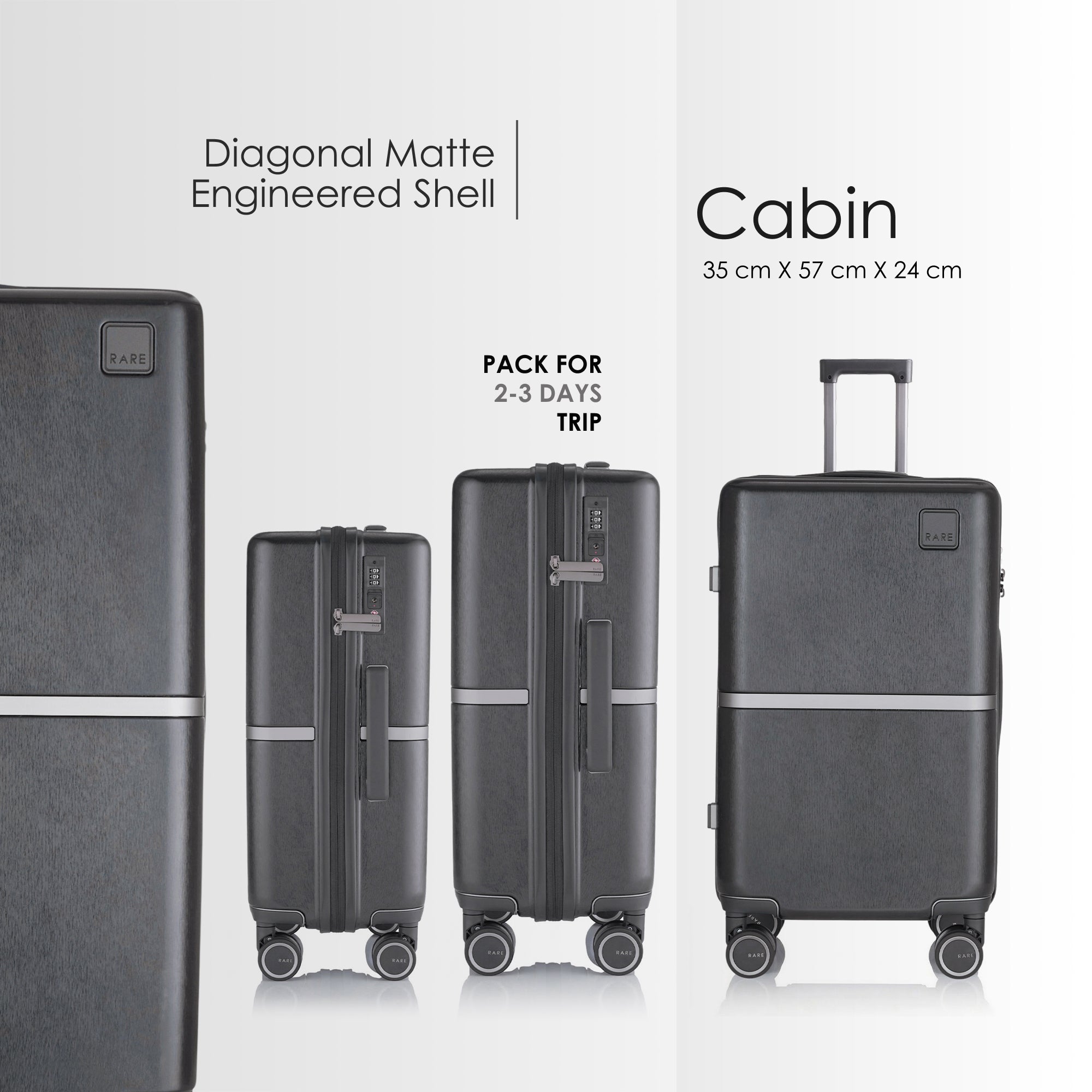 RARE RABBIT Tony Trolley – Hard Shell Polycarbonate Luggage