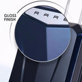 RARE RABBIT Gallardo trolley suitcase, dark blue glossy finish close-up
