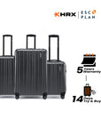 HRX by Hrithik Roshan Hard Body Set of 3 Luggage 8 Wheels - Force