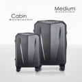 RARE RABBIT Gallardo hard-shell trolley suitcase set, dark gray, two cabin sizes