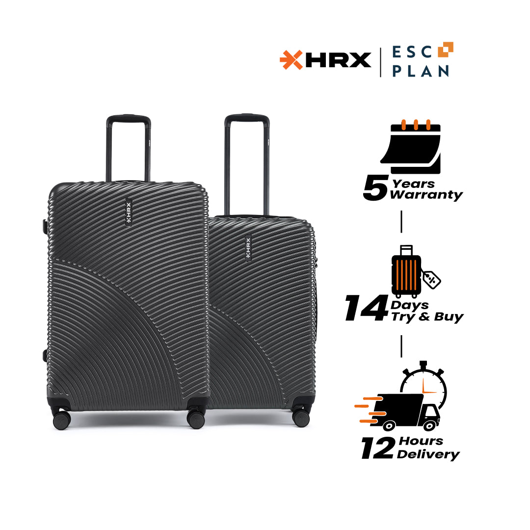 HRX by Hrithik Roshan Hard Body Set of 2 Luggage 8 Wheels - Glide