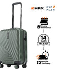 HRX by Hrithik Roshan Small Cabin Suitcase (56 cm) 8 Wheels - Glide