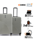 HRX by Hrithik Roshan Hard Body Set of 2 Luggage 8 Wheels - Glide