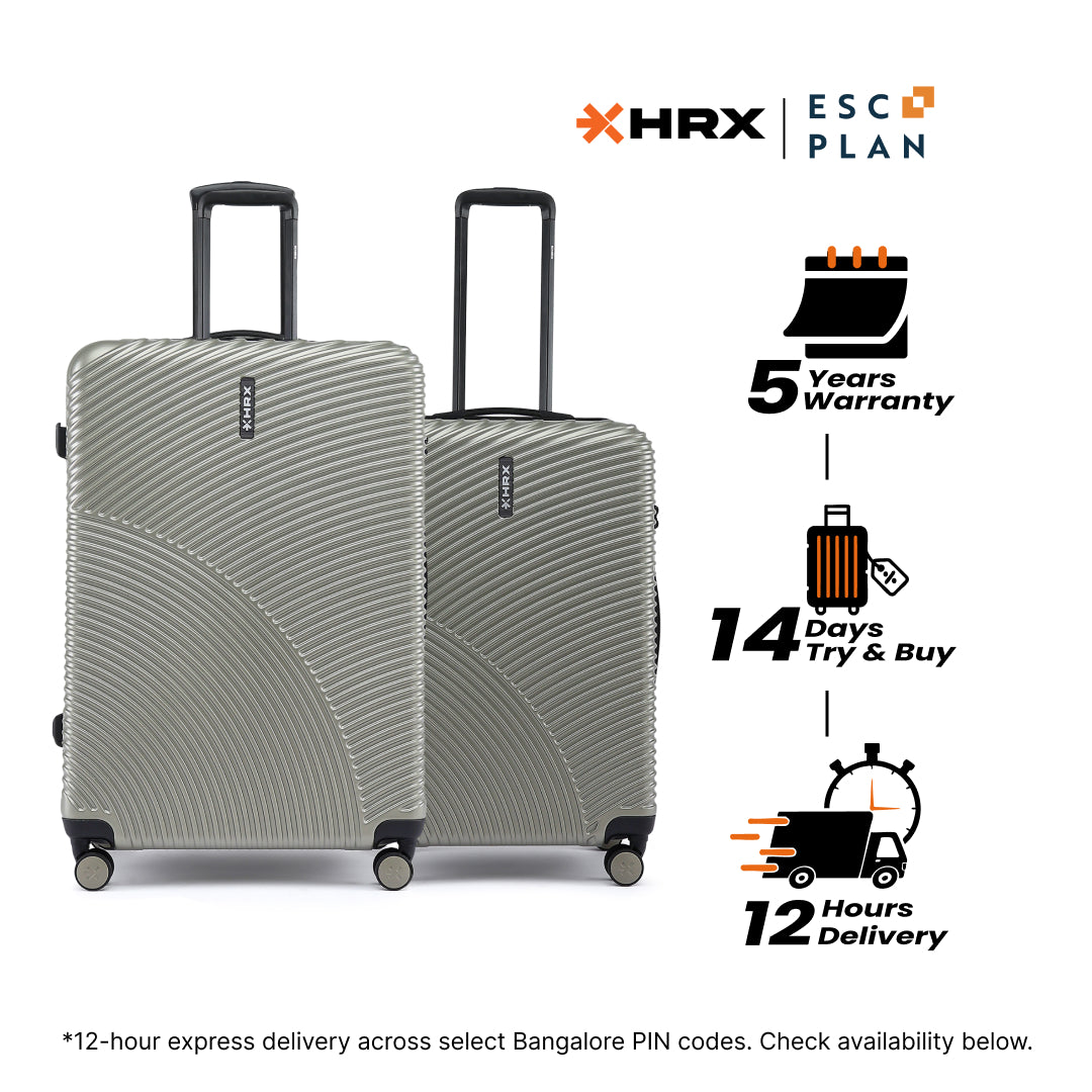 HRX by Hrithik Roshan Hard Body Set of 2 Luggage 8 Wheels - Glide