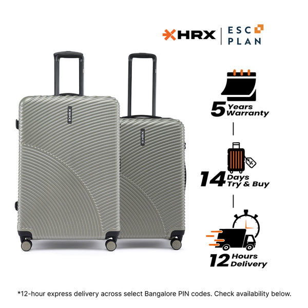 HRX by Hrithik Roshan Hard Body Set of 2 Luggage 8 Wheels - Glide