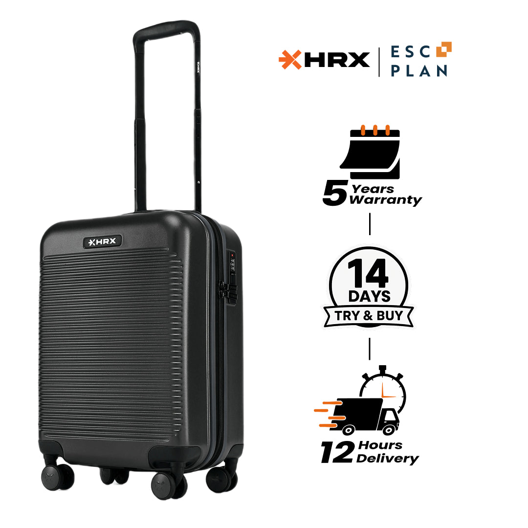HRX by Hrithik Roshan Small Cabin Suitcase (56 cm) 8 Wheels - Grit