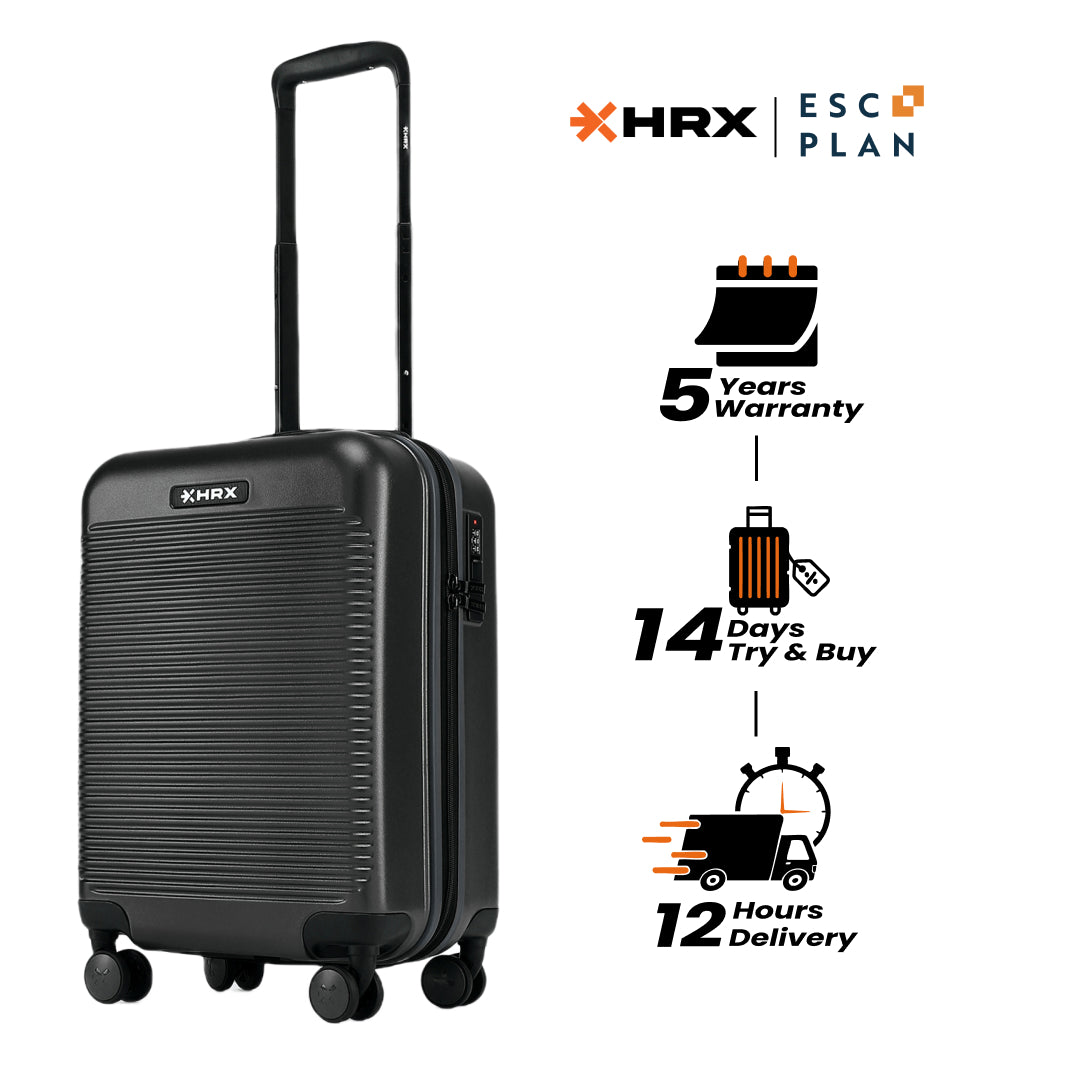HRX by Hrithik Roshan Small Cabin Suitcase (56 cm) 8 Wheels - Grit