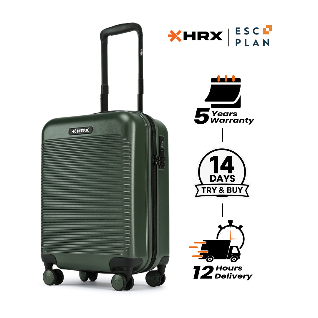 HRX by Hrithik Roshan Small Cabin Suitcase (56 cm) 8 Wheels - Grit