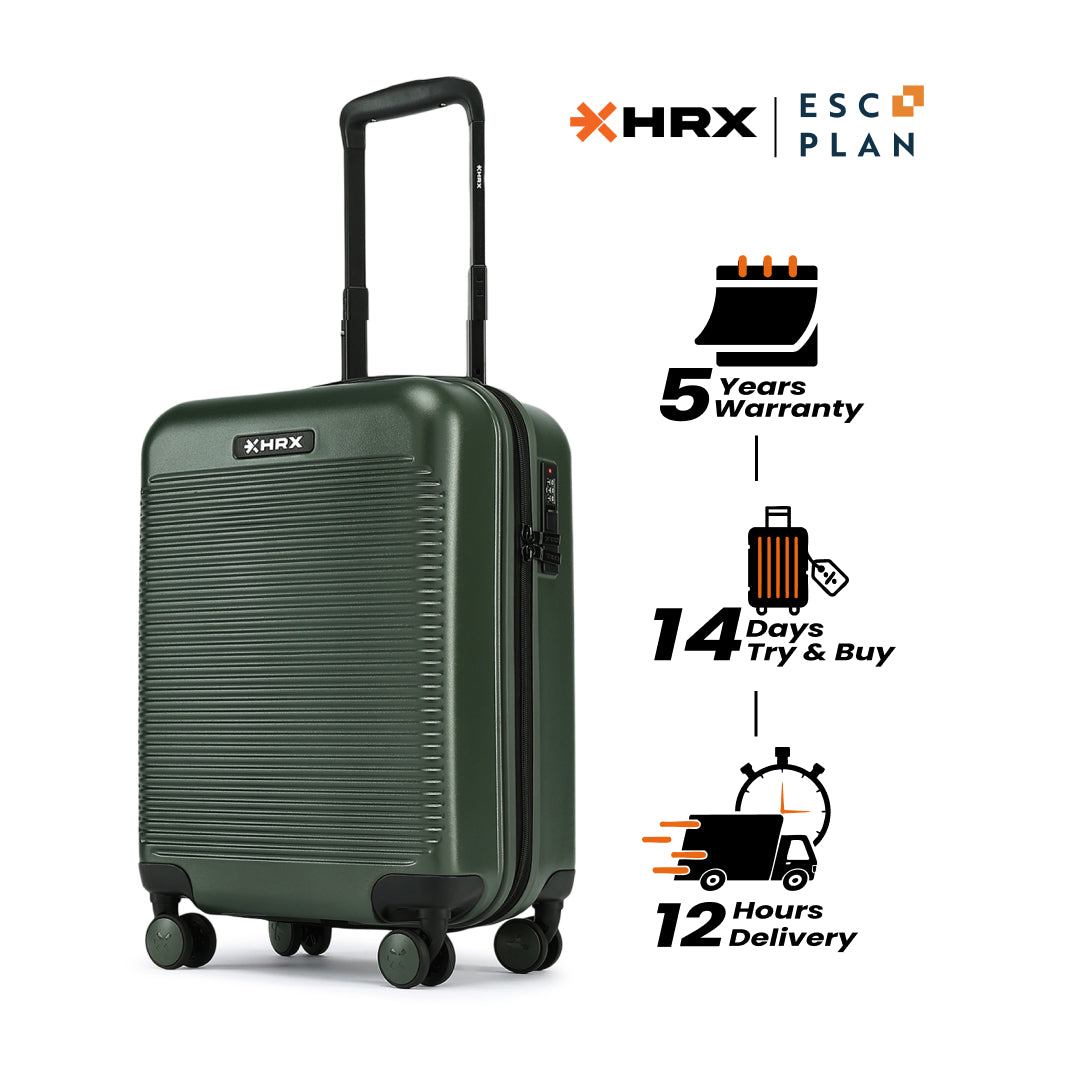 HRX by Hrithik Roshan Small Cabin Suitcase (56 cm) 8 Wheels - Grit