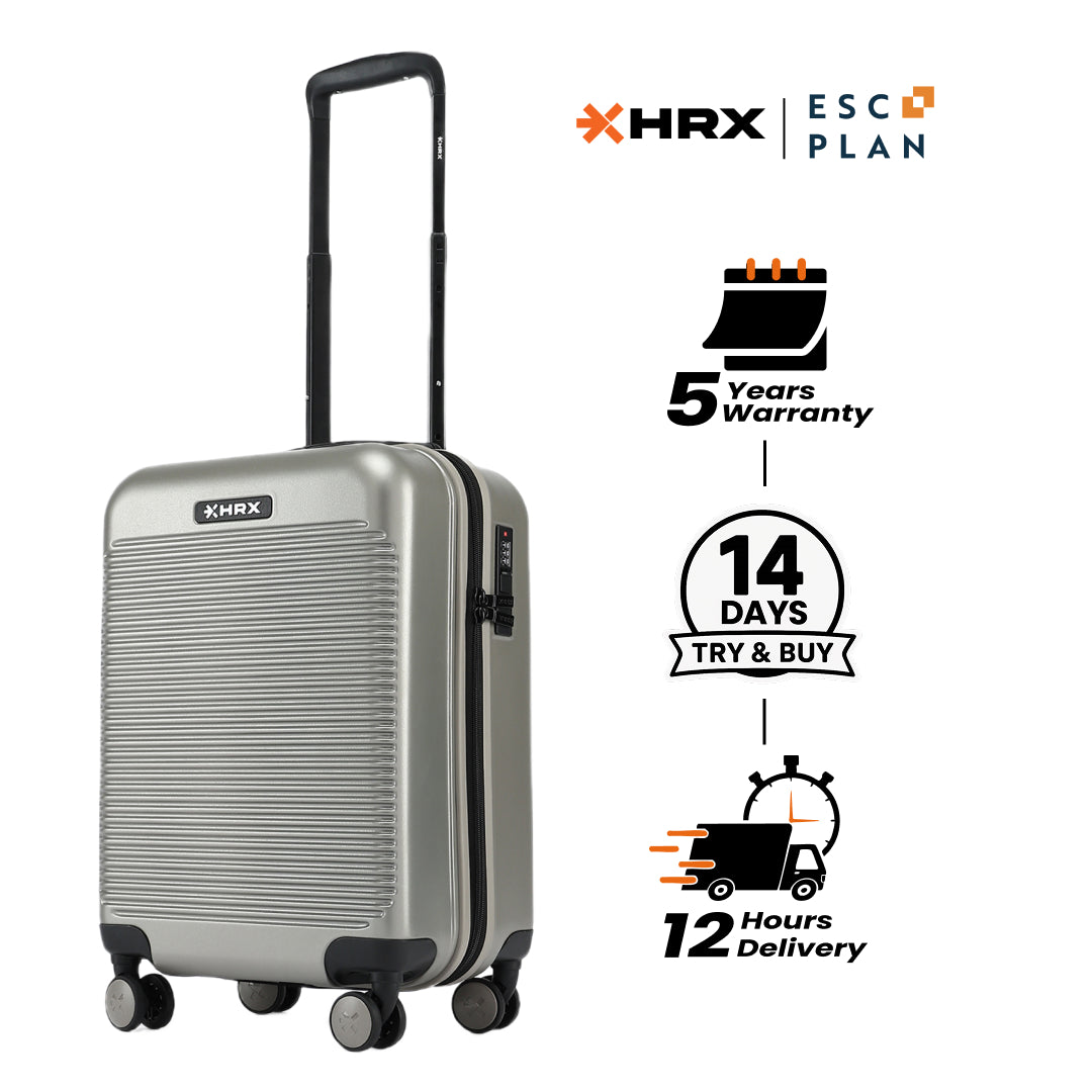HRX by Hrithik Roshan Small Cabin Suitcase (56 cm) 8 Wheels - Grit