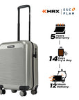 HRX by Hrithik Roshan Small Cabin Suitcase (56 cm) 8 Wheels - Grit