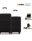 HRX by Hrithik Roshan Hard Body Set of 2 Luggage 8 Wheels - Helium