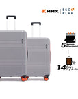 HRX by Hrithik Roshan Hard Body Set of 2 Luggage 8 Wheels - Helium