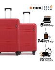 HRX by Hrithik Roshan Hard Body Set of 2 Luggage 8 Wheels - Helium