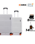 HRX by Hrithik Roshan Hard Body Set of 2 Luggage 8 Wheels - Helium