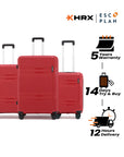 HRX by Hrithik Roshan Hard Body Set of 3 Luggage 8 Wheels - Helium