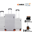 HRX by Hrithik Roshan Hard Body Set of 3 Luggage 8 Wheels - Helium