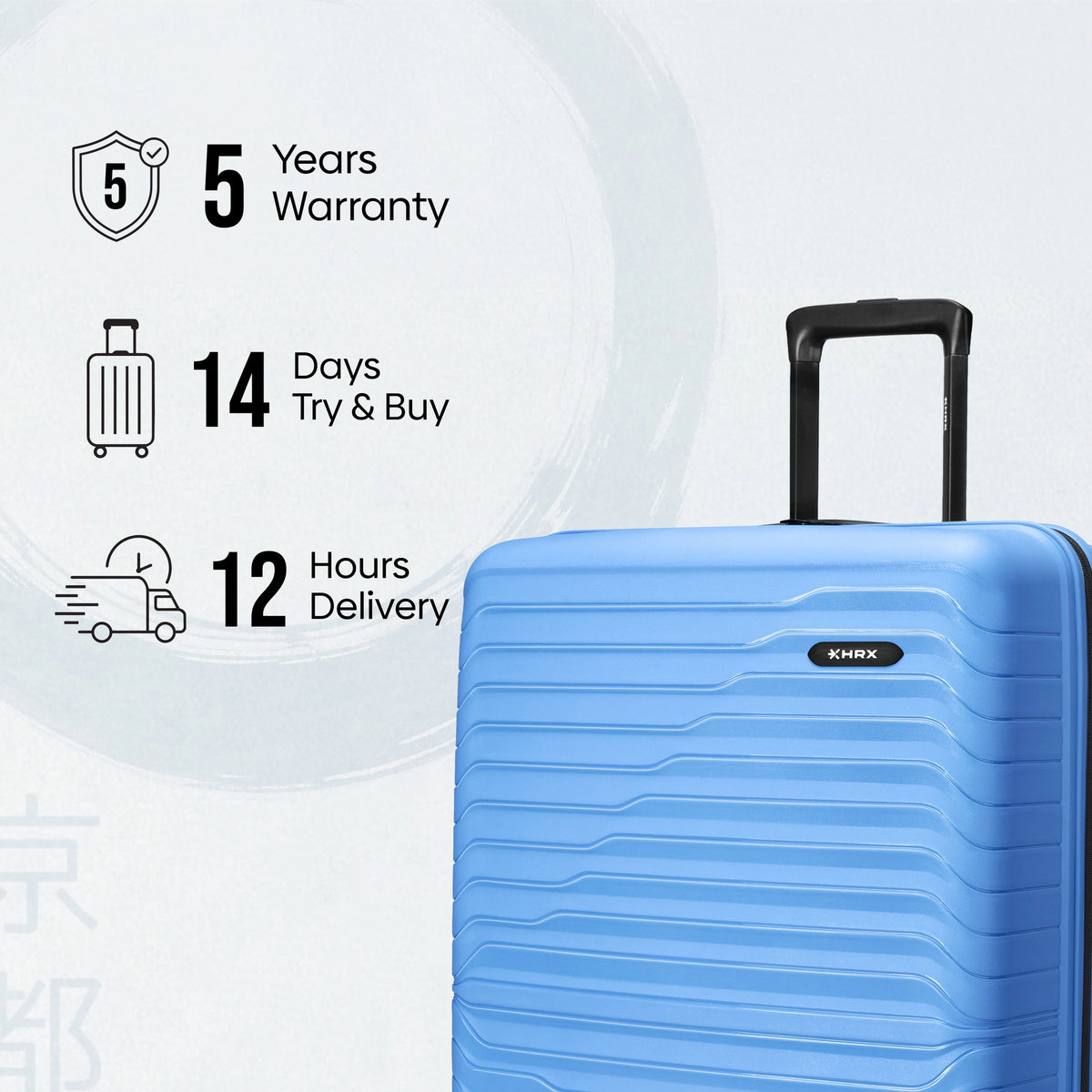 HRX Kyoto Hard Body Set of 2 Luggage (8 Wheels) - Polypropylene