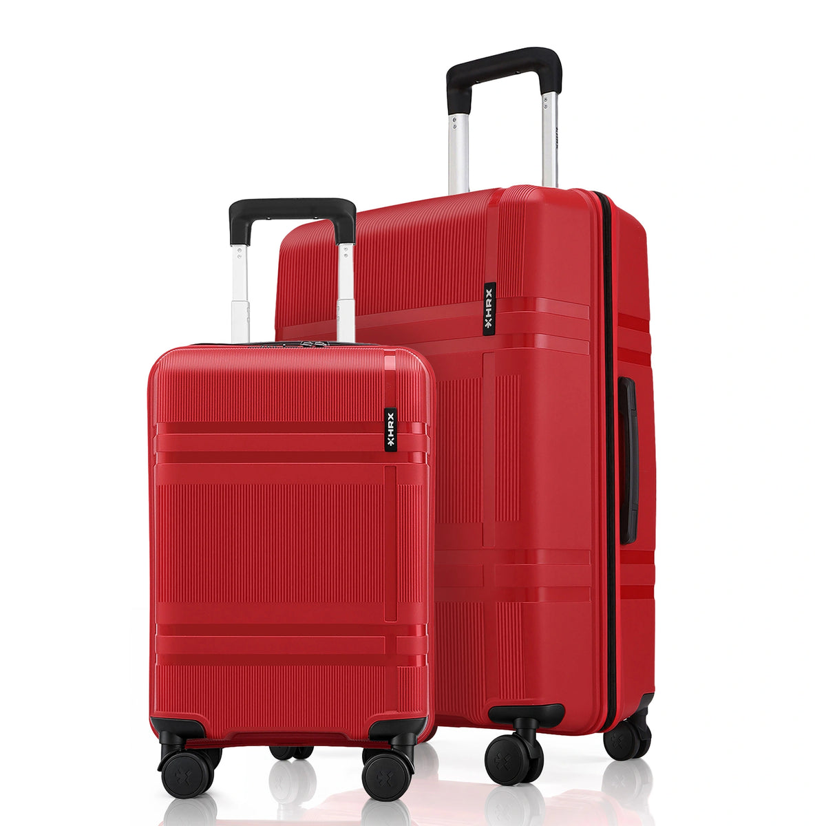 HRX Helium Hard Body Set of 2 Luggage (8 Wheels) - Polycarbonate - Red