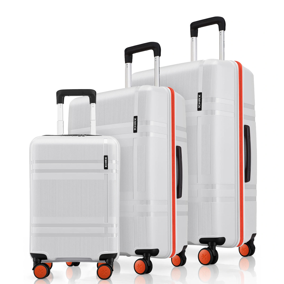 HRX Helium Hard Body Set of 3 Luggage (8 Wheels) - Polycarbonate - Intergallactic Grey
