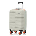 White HRX Zanzibar suitcase with telescopic handle and 8 spinner wheels