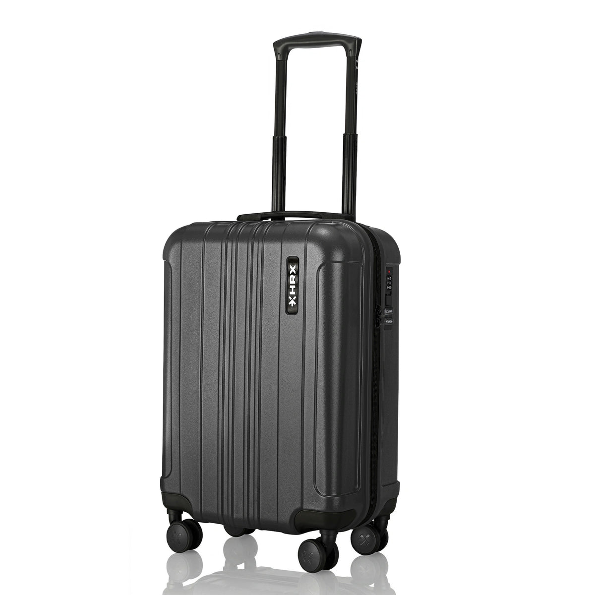 HRX Force Small Cabin Suitcase (56 cm) 8 Wheels - Polycarbonate - Charcoal Grey