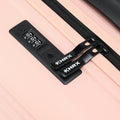 HRX small cabin suitcase peach zipper with black release panel and number dial