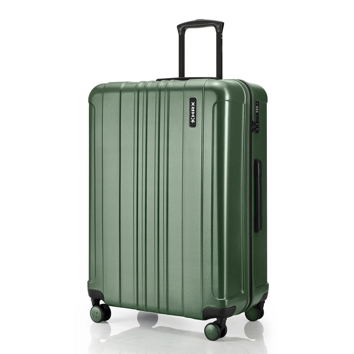 HRX Force Large Check-in Suitcase (75 cm) 8 Wheels - Polycarbonate - Dark Green