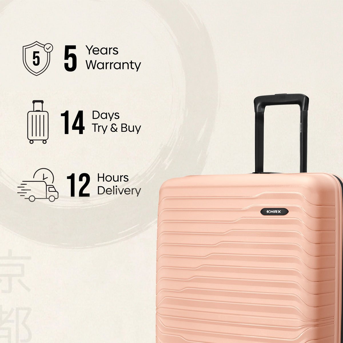 HRX Kyoto Medium Check-in Suitcase (65 cm) 8 Wheels - Polypropylene