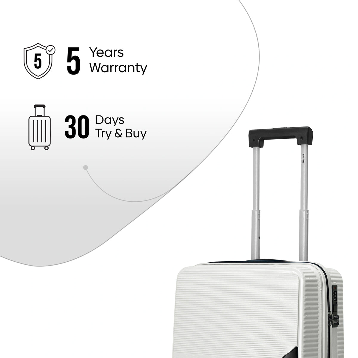 HRX Parabola Cabin Suitcase (55 cm) 8 Wheels - Polypropylene